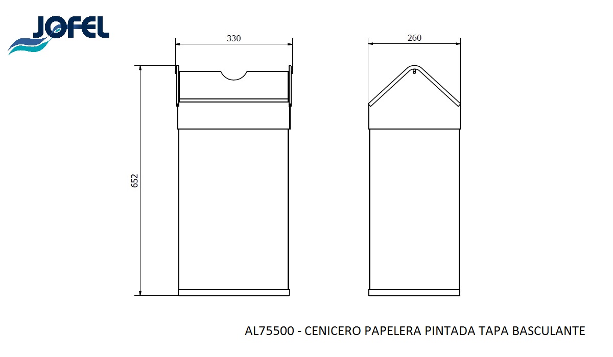 Урна-пепельница Jofel AL75500 40л