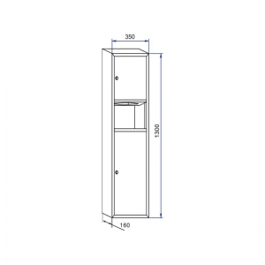 Настенное оборудование MERIDA STELLA ASM752: диспенсер листовых полотенец, корзина для мусора