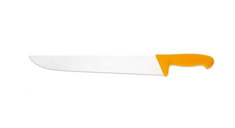 Нож  разделочный Jero Р 20 см, желтая рукоять (широкий)