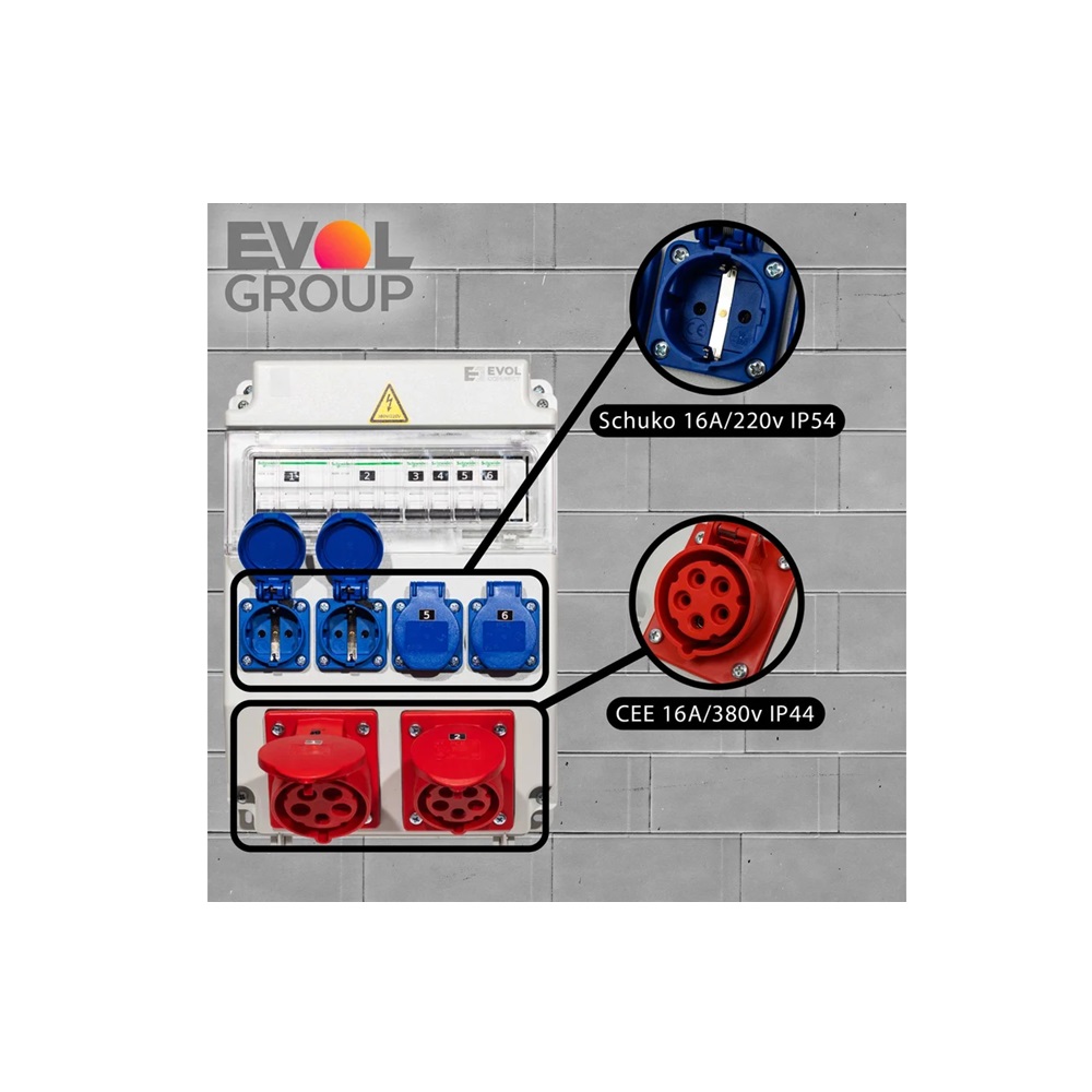 Навесной щит с розетками 220В + 380В EVOL COMBOX 11 0102-010-1