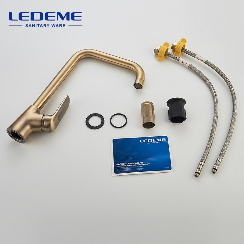 СМЕСИТЕЛЬ ДЛЯ КУХНИ LEDEME L4048C, БРОНЗА