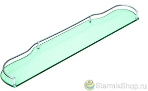 Полка стеклянная с бортиком прозрачная НН-207