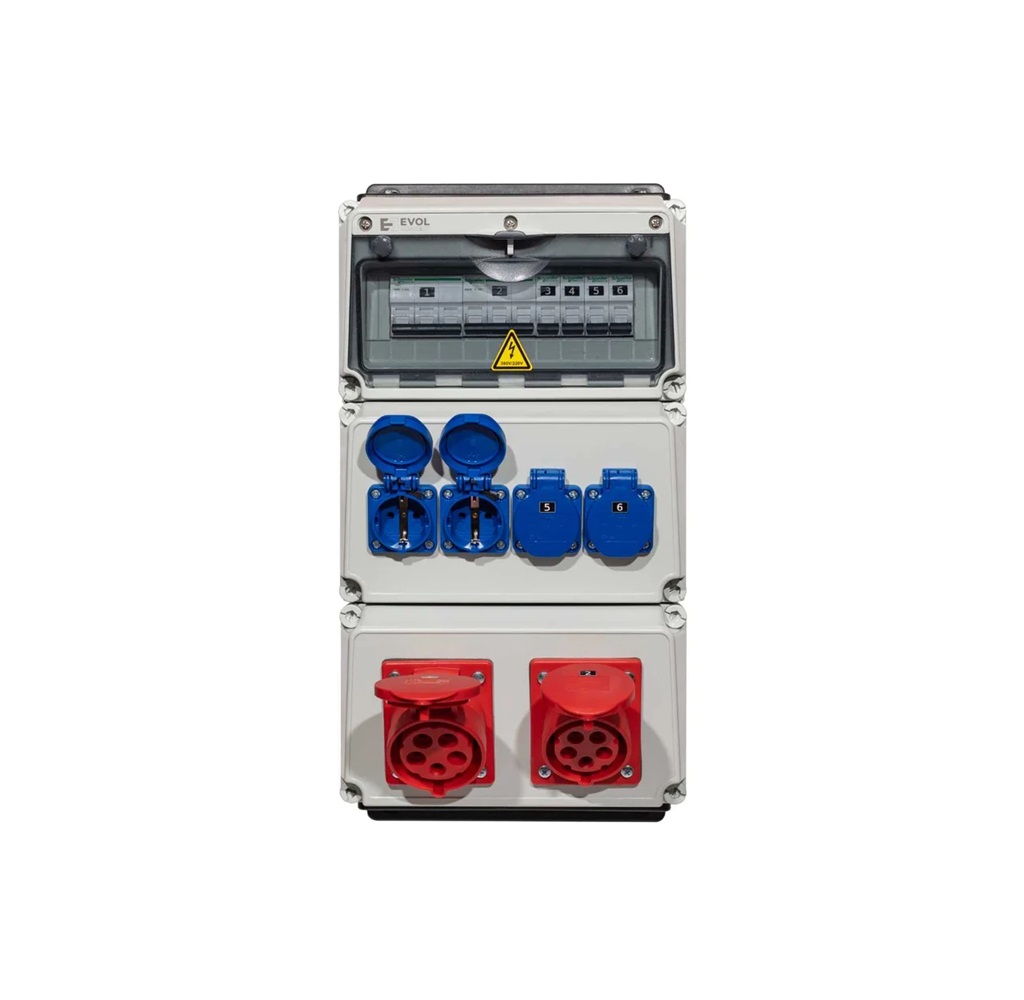 Навесной щит с розетками 220В + 380В EVOL BlockBox 0104-009-1