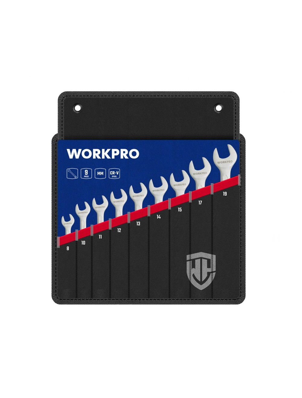 Набор  ключей комбинированных  9 шт (8-19 мм) в чехле  WORKPRO