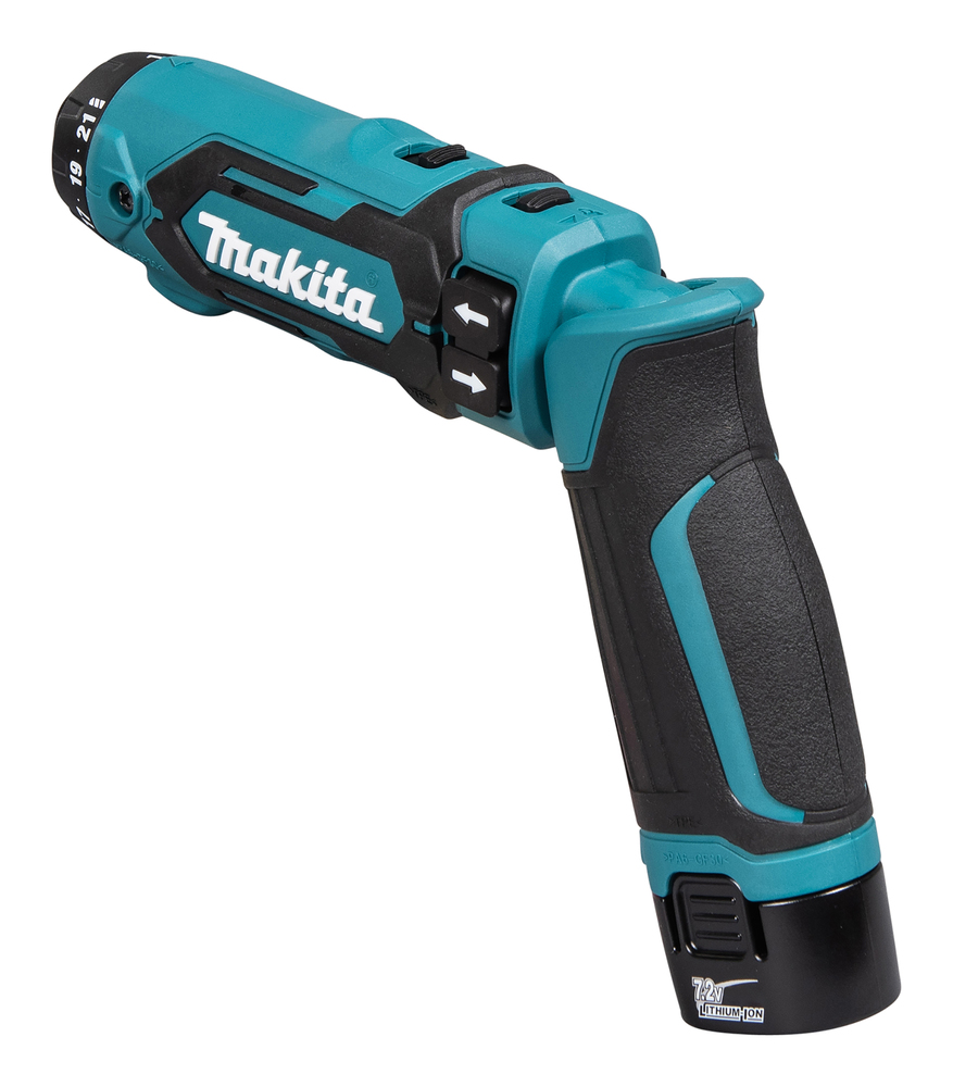Отвертка аккумуляторная Makita DF012DSE 7.2В, 2х1.5 Ач, 5.6 Нм, 650 об/мин