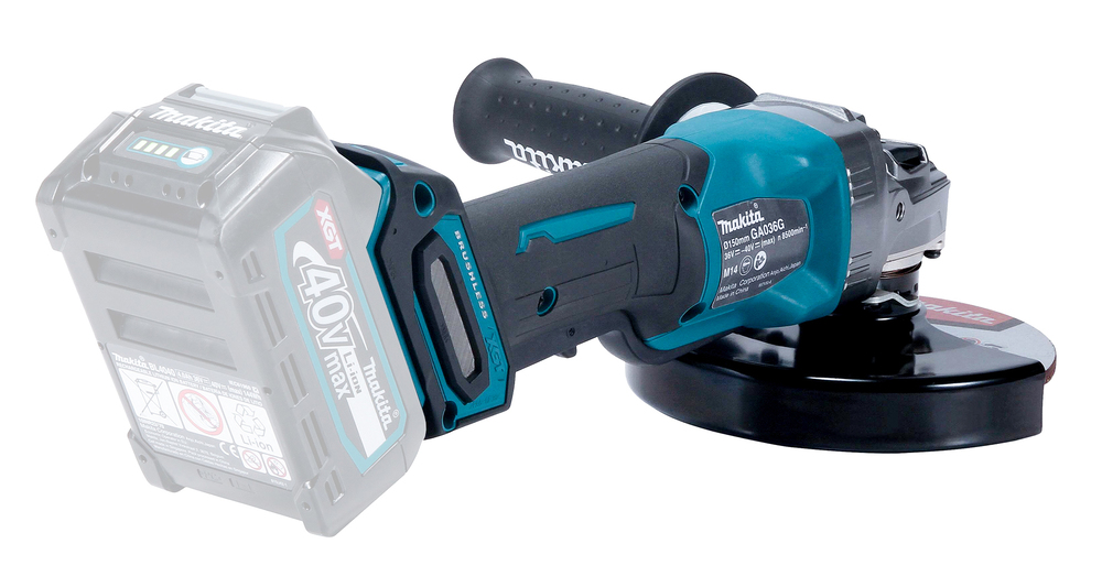 Угловая шлифмашина аккумуляторная Makita GA036GZ XGT BL 40В, 150 мм, 8500 об/мин, без акб и ЗУ