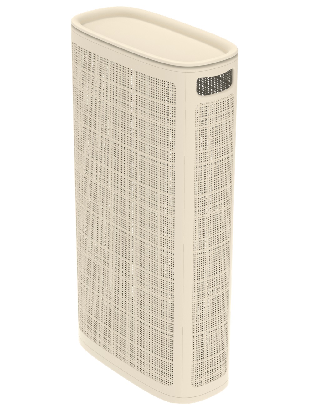 Плетёная корзина для белья сборная «Лён» 60 л (43х20х80 см) слоновая кость