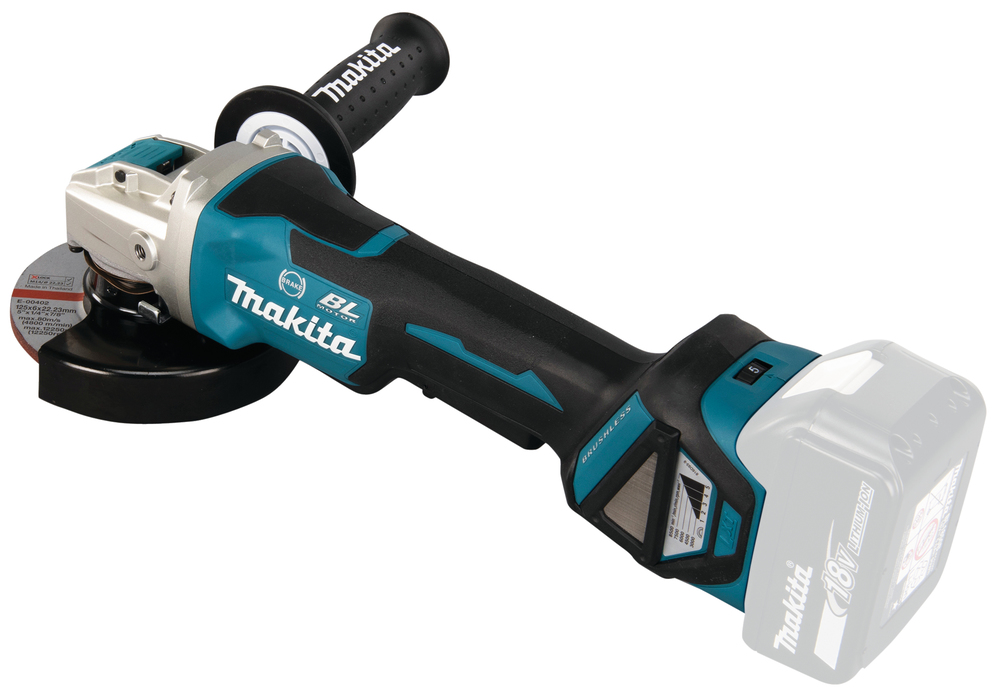 Угловая шлифмашина аккумуляторная с системой крепления диска X-Lock Makita DGA519Z LXT 18В, 125 мм, 3000 - 8500 об/мин, без акб и ЗУ
