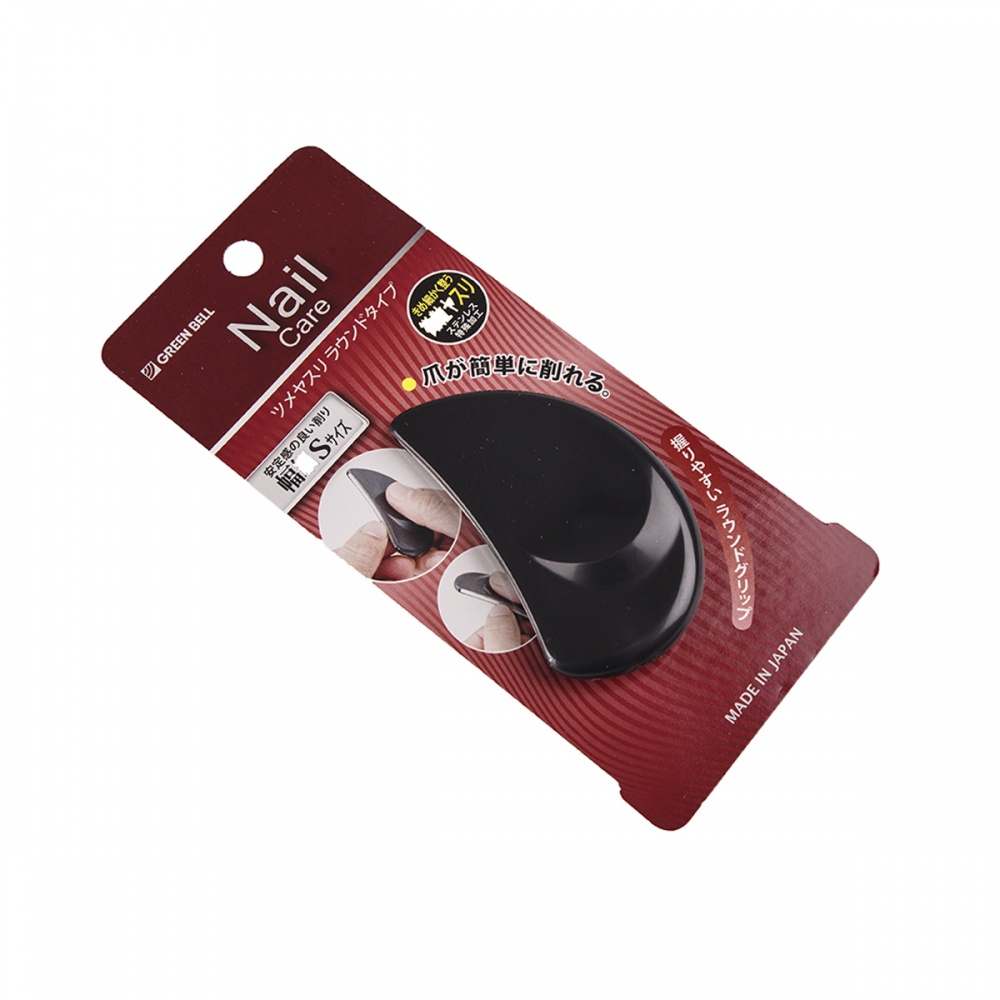Пилочка для ногтей черный пластик L70mm / 16g Green Bell Япония