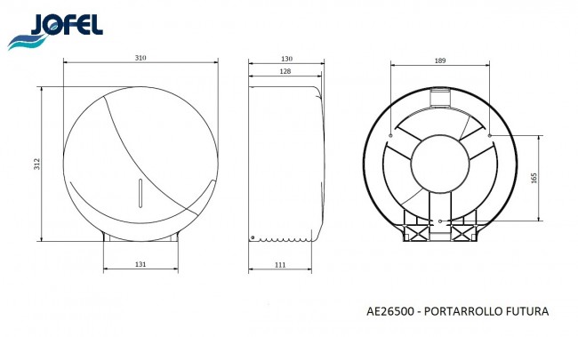 Диспенсер для туалетной бумаги в рулонах Jofel Futura AE26500