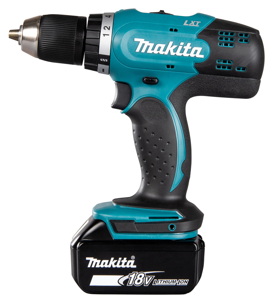 Дрель-шуруповерт аккумуляторная Makita DDF453RFE LXT 18В, 2х3.0 Ач Li-ion, 42 Нм, 1300 об/мин