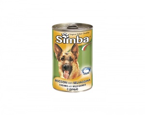 Simba Dog консервы для собак кусочки дичи 1230г