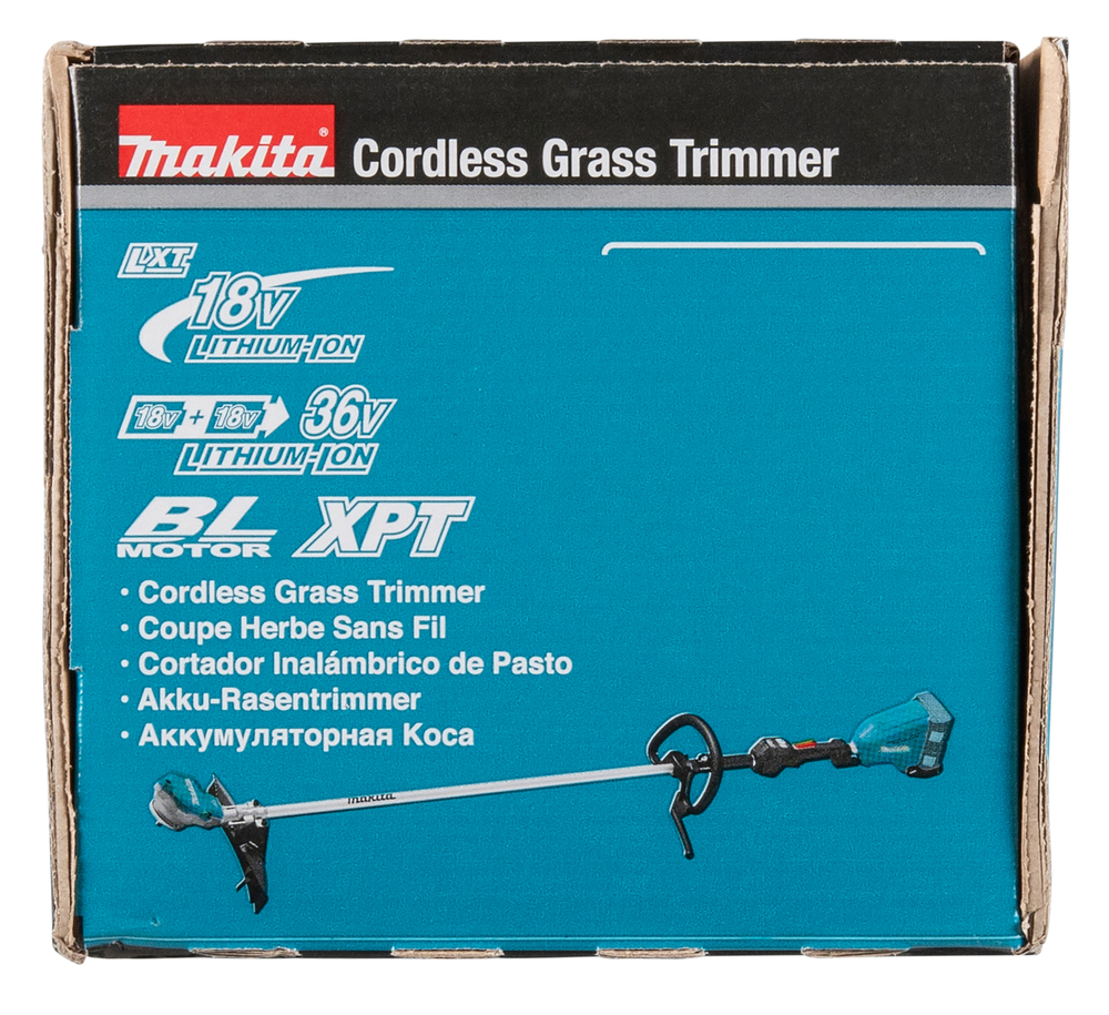 Аккумуляторная травокосилка Makita LXT DUR368LZ 18В X2, 3 500 / 5 300 / 6 500 об/мин, 230 / 350, без акк. и З/У