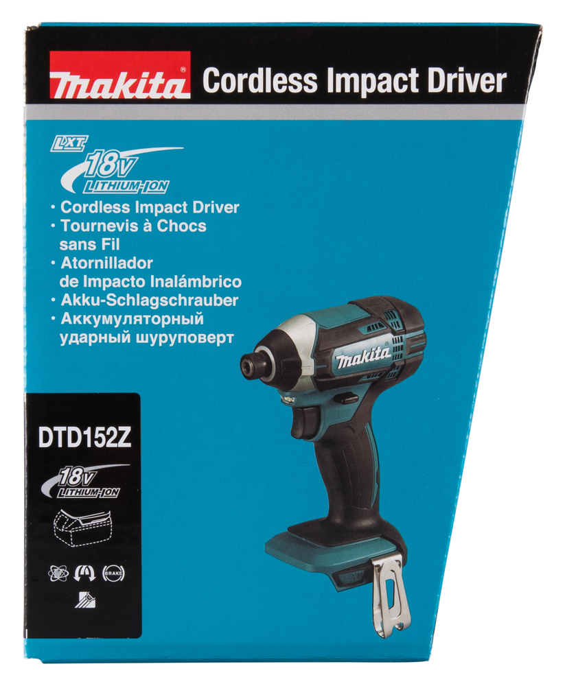 Аккумуляторный ударный шуруповерт Makita DTD152Z LXT 18В, 1/4\", 165 Нм, 0 – 2 900 об/мин, без акб и З/У