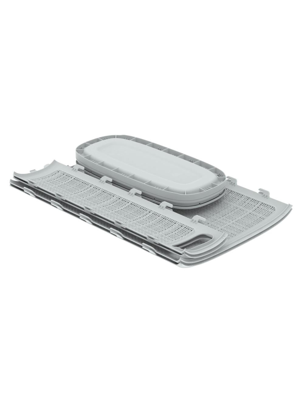 Плетёная корзина для белья сборная «Лён» 45 л (43х20х60 см) серый