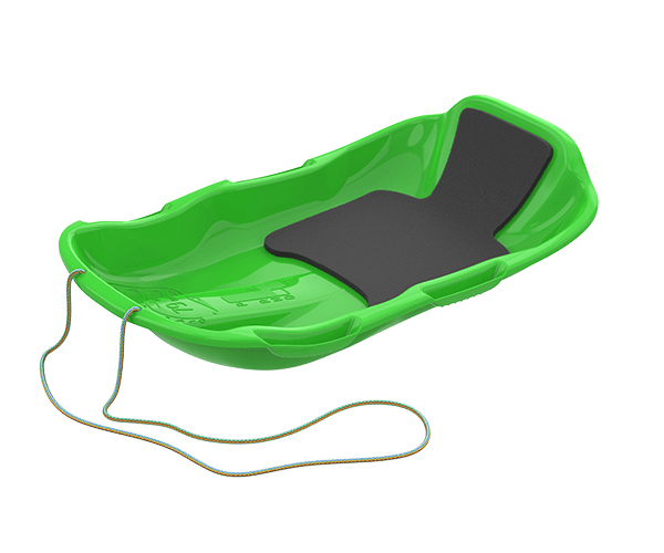 Санки с мягкой сидушкой и ручкой "Комета" Зеленый