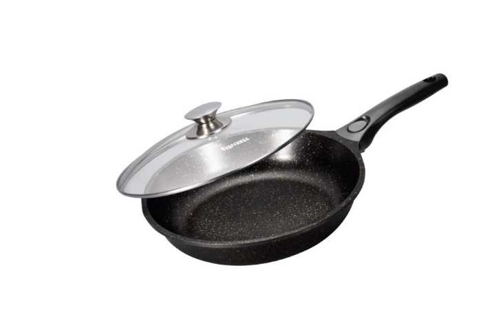 Сковорода со съемной ручкой со стеклянной крышкой ЧУДЕСНИЦА 28см