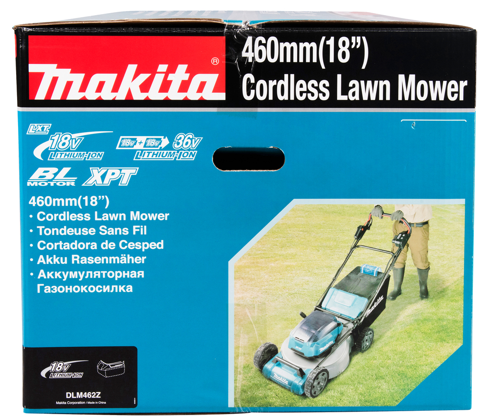 Газонокосилка аккумуляторная Makita LXT DLM462Z 18 В X2, 46 см, 60 л, без акб и З/У