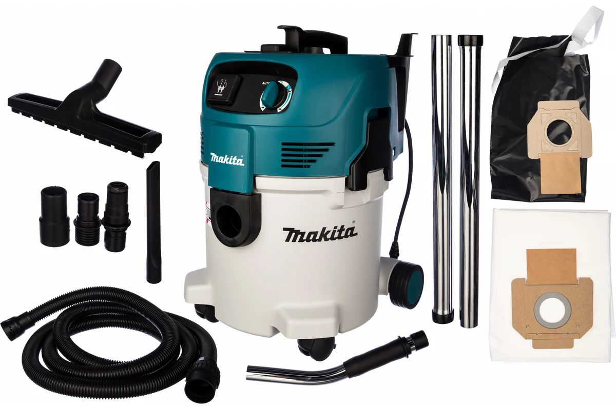 Пылесос для сухой и влажной уборки Makita VC3012L 1 500 Вт, 210 мбар, 30 л