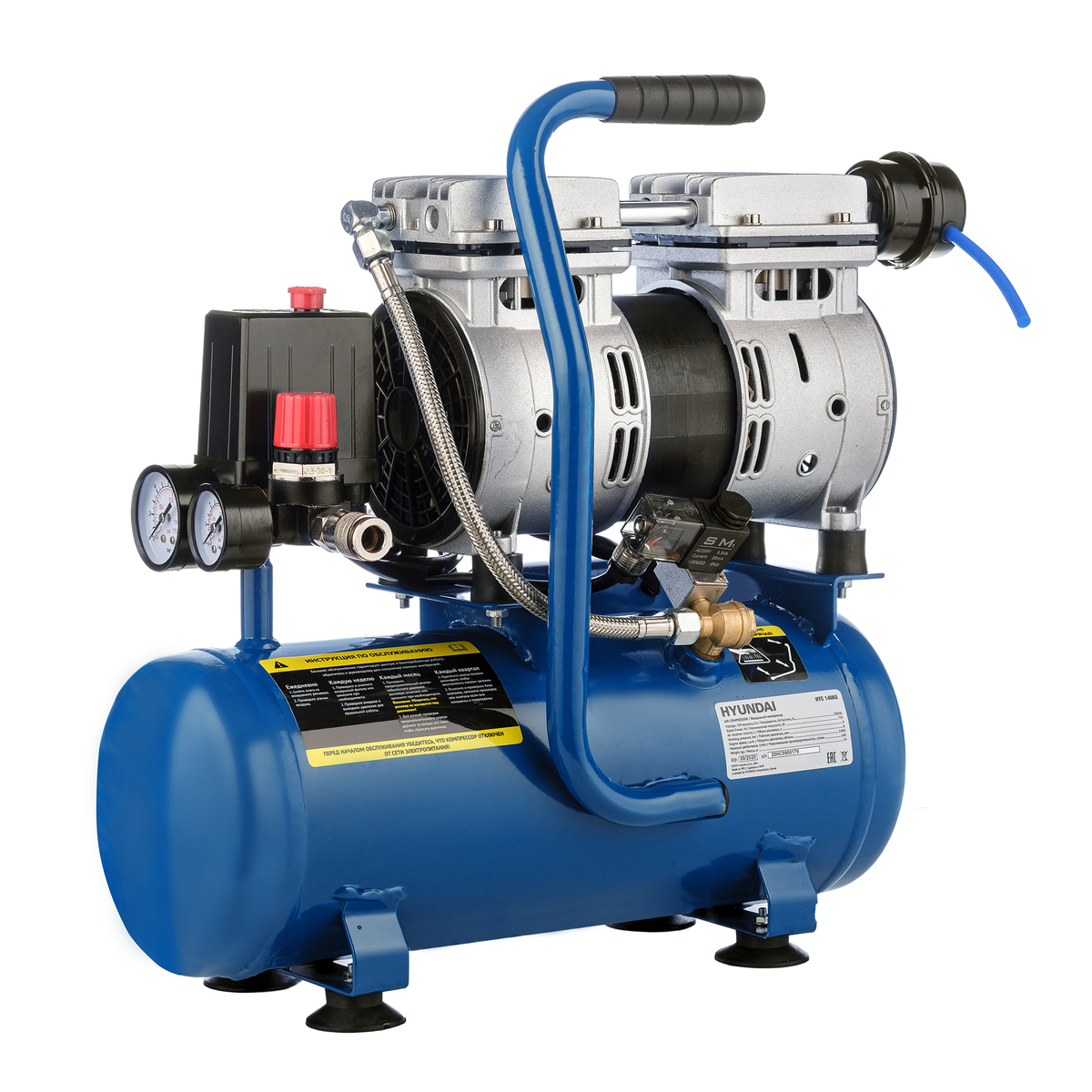 Компрессор безмасляный HYUNDAI HYC 1406S поршневой, бесшумный