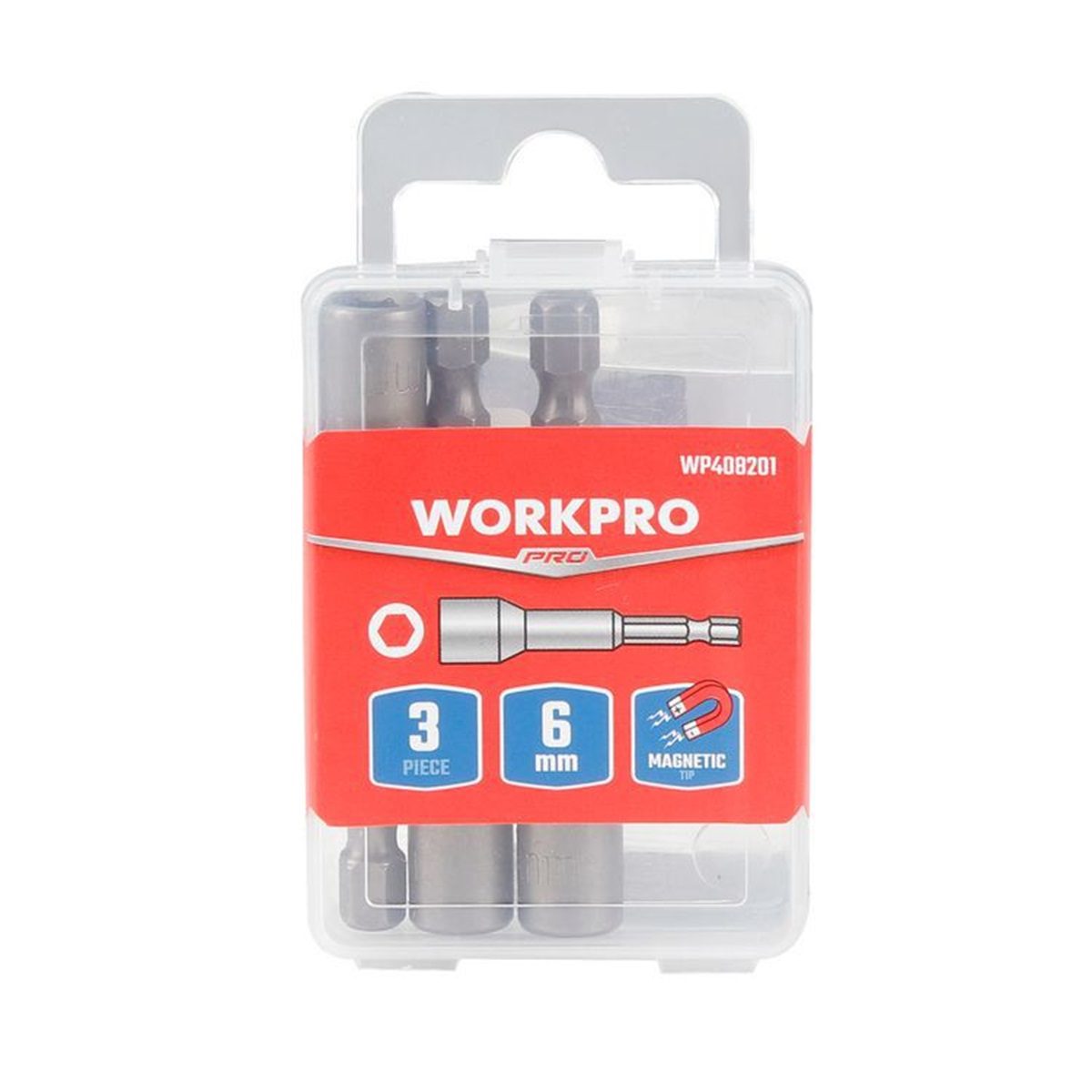 Головка магнитная  6х65 мм 1/4" (3шт) WORKPRO