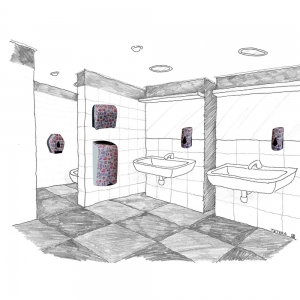 Диспенсер для туалетной бумаги в рулоне MERIDA UNIQUE JOY LINE BUH201