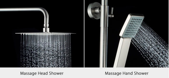 ДУШЕВАЯ СТОЙКА СО СМЕСИТЕЛЕМ LEDEME L72401 С ТРОПИЧЕСКИМ ДУШЕМ