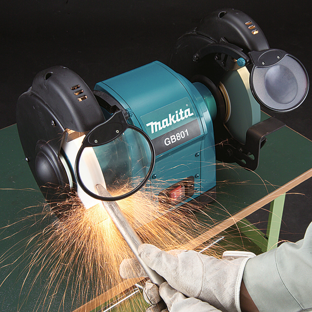 Заточной станок электрический Makita GB801 550 Вт, 2850 об\м, 2 круга 205х15.88 мм