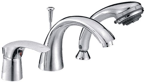 СМЕСИТЕЛЬ LEDEME L1121 ВРЕЗНОЙ В БОРТ ВАННЫ, 3 ОТВЕРСТИЯ