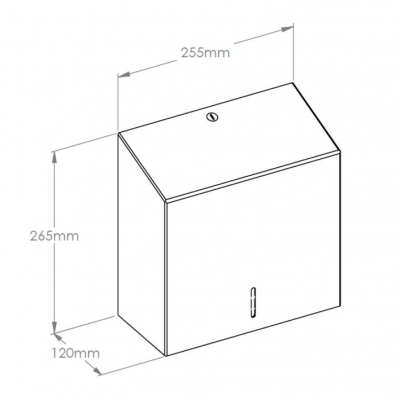 Держатель листовых бумажных полотенец из эмалированной стали MERIDA STELLA WHITE MAXI ASB101