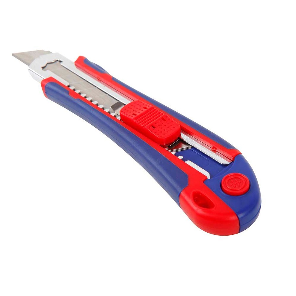 Нож  с автофиксацией 18 мм +5 лезвия, и автозагрузкой лезвий WORKPRO