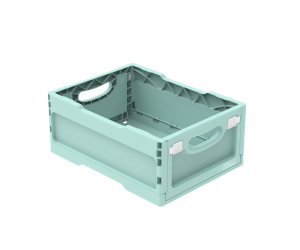 Ящик складной с кнопками-фиксаторами мята АП 483, комплект 14 штук