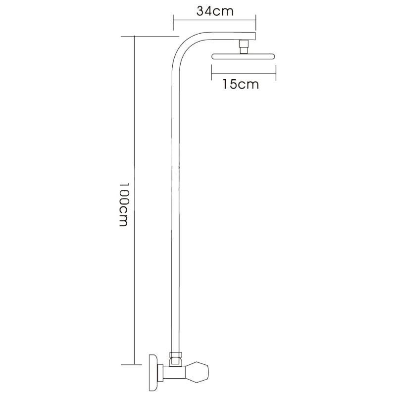 ДУШЕВАЯ СТОЙКА СО СМЕСИТЕЛЕМ LEDEME L2394 С ТРОПИЧЕСКИМ ДУШЕМ, КЕРАМИКА