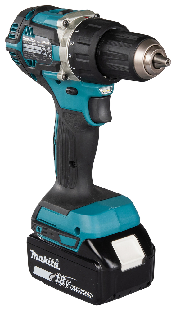 Дрель-шуруповерт аккумуляторная Makita DDF484RME LXT 18В, 2х4.0 Ач Li-ion, 54 Нм, 2000 об/мин
