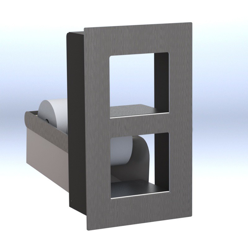 Диспенсер 2-х бытовых рулонов, встраиваемый в стене "MERIDA DRAGON VANDALPROOF" BWM560