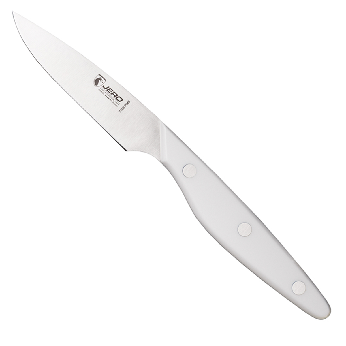 Нож кухонный для чистки овощей Jero Coimbra 9 см рукоять Corian DuPont (акриловый камень)
