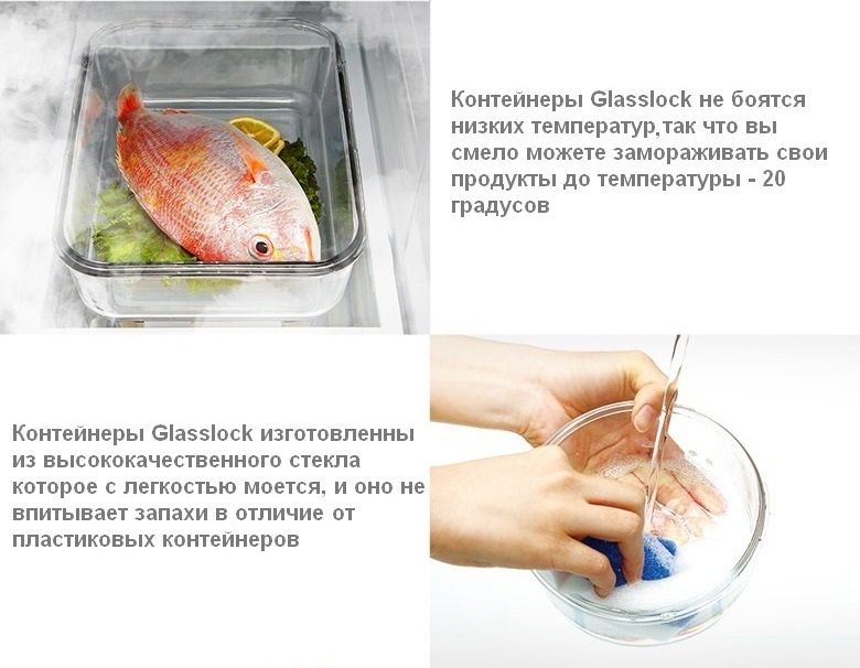 Стеклянный контейнер Glasslock 1100 мл