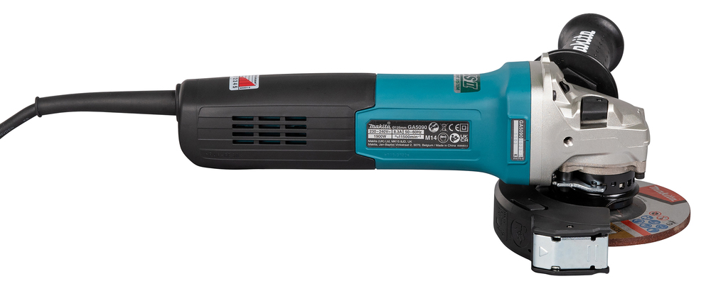 Угловая шлифовальная машина электрическая Makita GA5090X01 1900 Вт, 125 мм, 2800-11500 об/мин