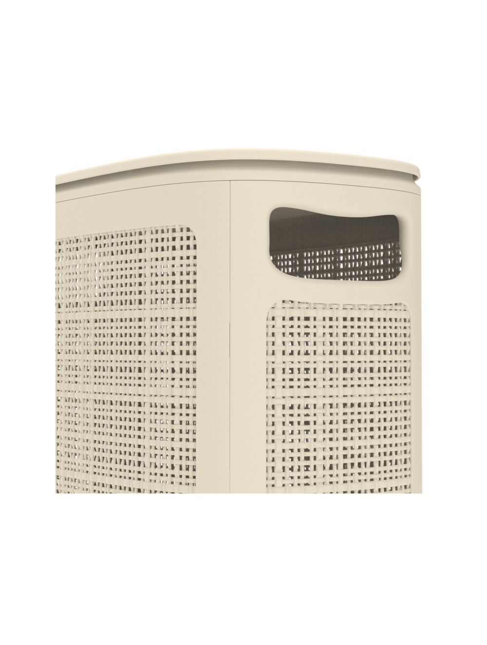 Плетёная корзина для белья сборная «Лён» 60 л (43х20х80 см) слоновая кость