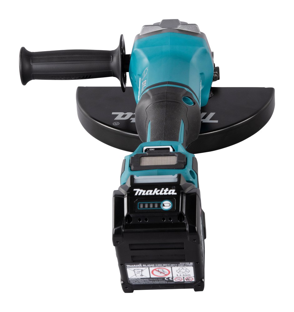 Угловая шлифмашина аккумуляторная Makita GA038GT201 XGT BL 40В, 230 мм, 6600 об/мин, 2х5,0 Ah