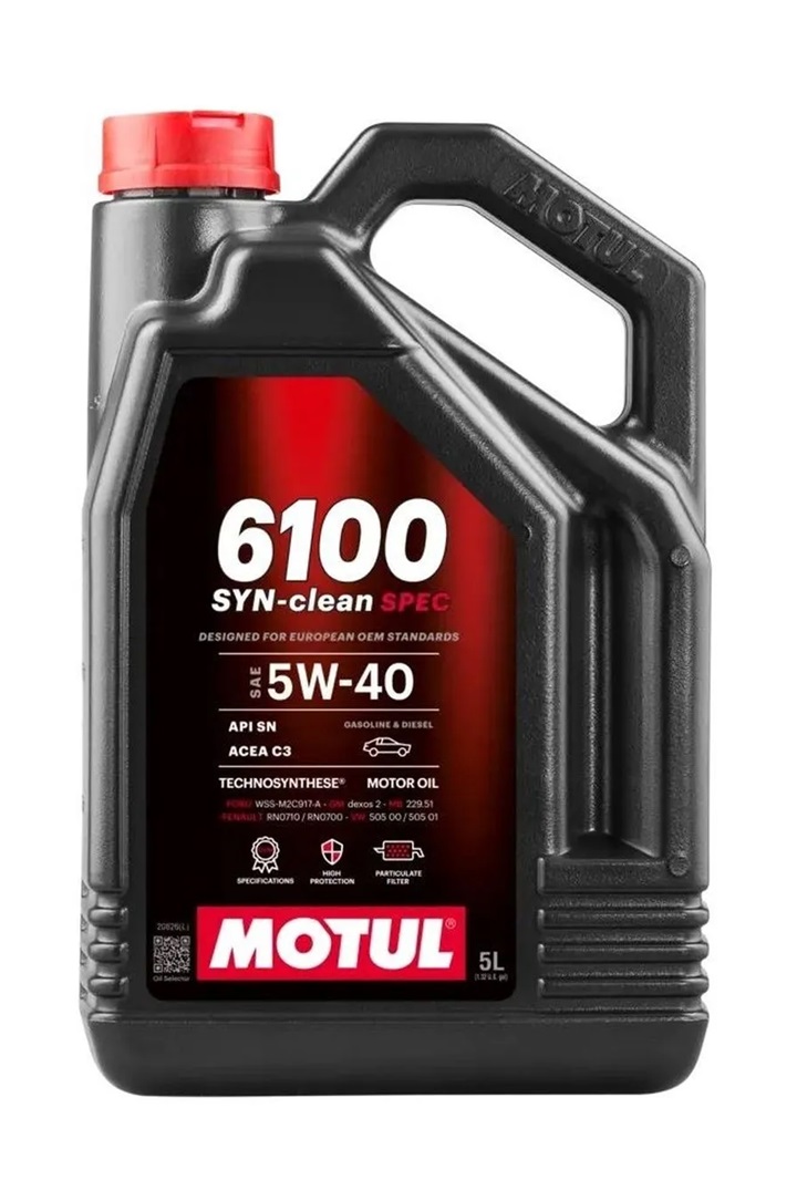 Моторное масло MOTUL 6100 SYN-clean SPEC 5W-40 (5 л.)