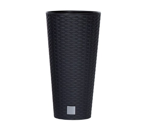 Кашпо для цветов Prosperplast Rato Low 64+35л, антрацит