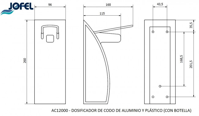 Дозатор для жидкого мыла Jofel AC12000