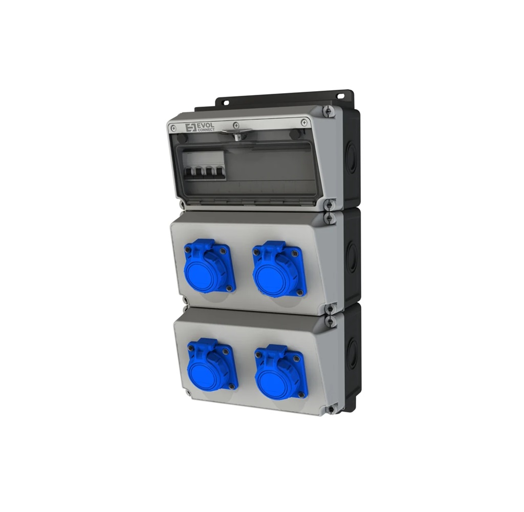 Навесной щит с розетками 220В EVOL BlockBox 0104-019-1