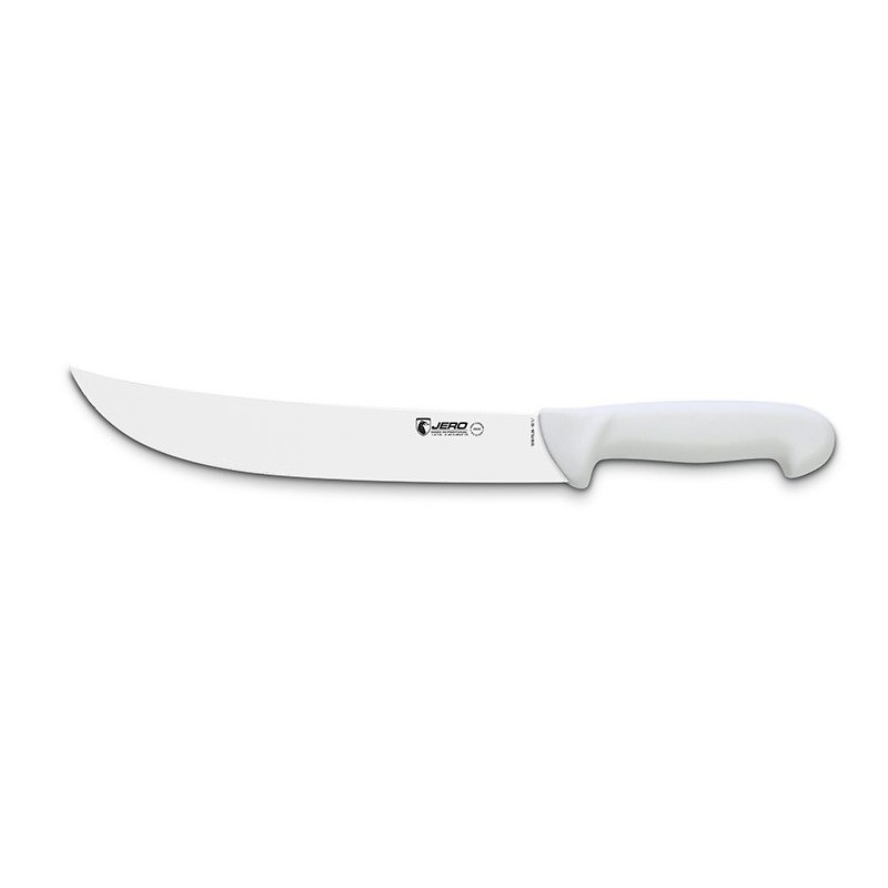 Нож разделочный изогнутый JERO P3 26 см белая рукоять