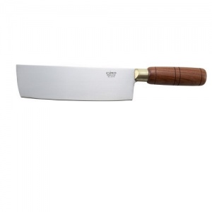 Нож китайский с широким лезвием, 17х5 см, круглая деревянная ручка