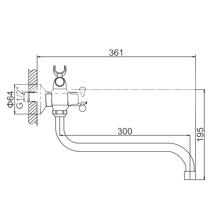 СМЕСИТЕЛЬ ДЛЯ ВАННЫ LEDEME КРЕСТ ЛЕПЕСТОК КЕРАМИКА ПЕРЕКЛЮЧЕНИЕ ДУША КАРТРИДЖ L2312