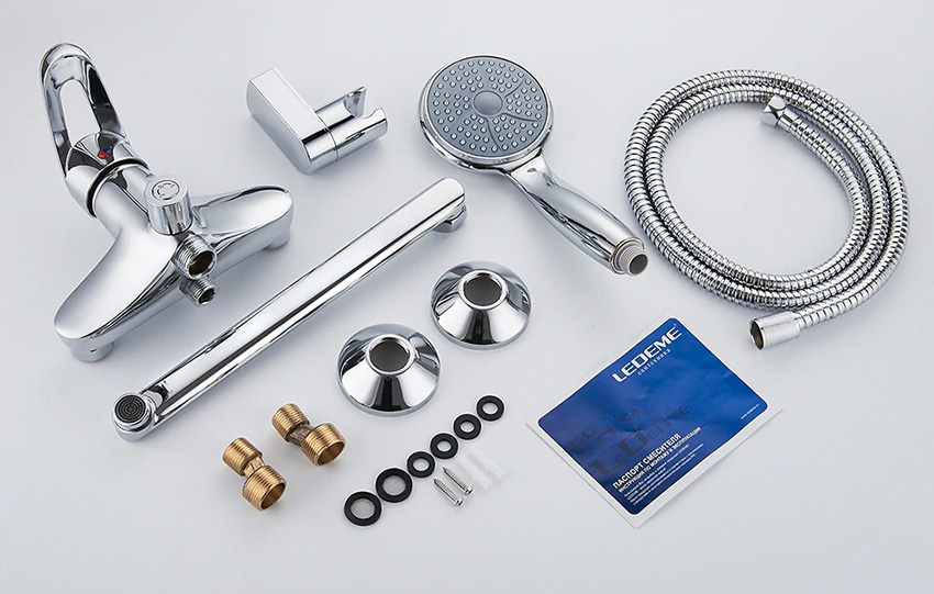 СМЕСИТЕЛЬ ДЛЯ ВАННЫ LEDEME L2207 ДЛИННЫЙ ИЗЛИВ