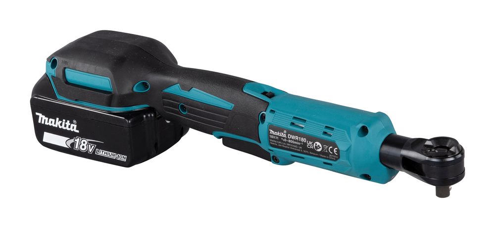 Угловой гайковерт трещетка аккумуляторный Makita DWR180RF LXT 18В, 1х3.0 Ач, 3/8\" и 1/4\", 47.5 Нм, 0 – 800 об/мин