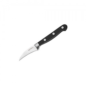 Нож кухонный для чистки овощей кованный 7 см черная рукоять ПОМ